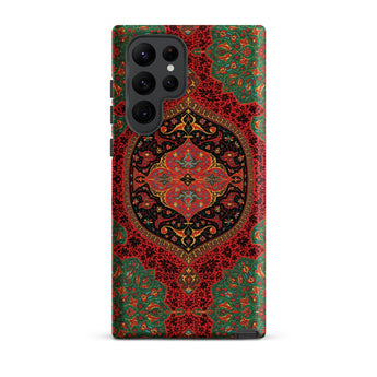 La Decoration Arabe 40 & 41 - Emile Prisse D’avennes Phone Case Samsung Galaxy S22 Ultra / Matte Vibrant Red Green Patterned Phone Case