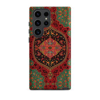 La Decoration Arabe 40 & 41 - Emile Prisse D’avennes Phone Case Samsung Galaxy S23 Ultra / Matte Red Green Ornate Patterned Phone Case