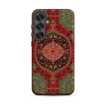 La Decoration Arabe 40 & 41 - Emile Prisse D’avennes Phone Case Samsung Galaxy S25 Plus / Matte Red Green Ornate Patterned Phone Case