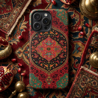 La Decoration Arabe 40 & 41 - Emile Prisse D’avennes Phone Case Vibrant Red Green Patterned Phone Case Intricate Traditional Emille Prisse