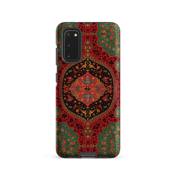 La Decoration Arabe 40 & 41 - Emile Prisse D’avennes Samsung Case, Galaxy S20 / Matte, Smartphone Case Ornate Red Green Persian Rug Design