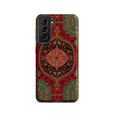 La Decoration Arabe 40 & 41 - Emile Prisse D’avennes Samsung Case, Galaxy S21 / Matte, Smartphone Case Ornate Red Green Persian Rug Pattern