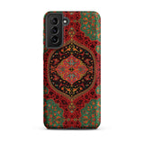 La Decoration Arabe 40 & 41 - Emile Prisse D’avennes Samsung Case, Galaxy S21 Plus / Matte, Smartphone Richly Patterned Red Green Persian