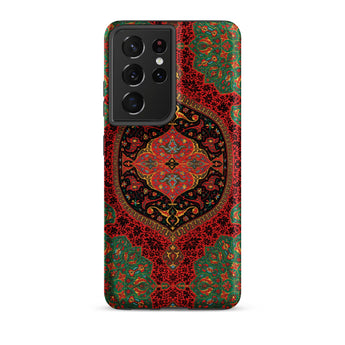 La Decoration Arabe 40 & 41 - Emile Prisse D’avennes Samsung Case, Galaxy S21 Ultra / Matte, Smartphone Red Green Persian Rug-patterned Case