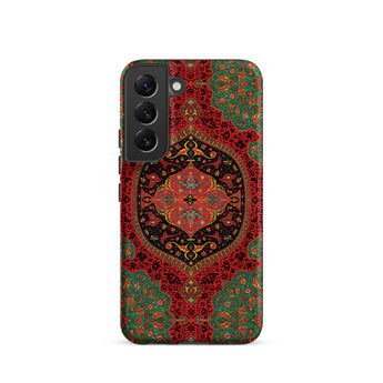 La Decoration Arabe 40 & 41 - Emile Prisse D’avennes Samsung Case, Galaxy S22 / Matte, Smartphone Case Ornate Red Green Persian Rug Pattern