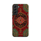 La Decoration Arabe 40 & 41 - Emile Prisse D’avennes Samsung Case, Galaxy S22 Plus / Matte, Phone Case Vibrant Red Green Persian Rug Pattern