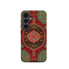 La Decoration Arabe 40 & 41 Emile Prisse D’avennes Samsung Case, Galaxy S24 / Matte, Smartphone Case Red Green Persian Rug Design