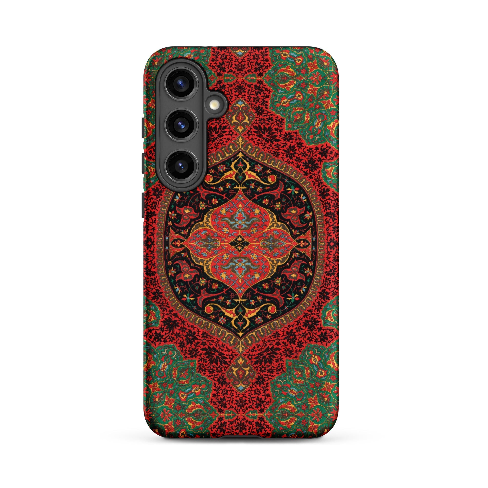 La Decoration Arabe 40 & 41 Emile Prisse D’avennes Samsung Case, Galaxy S24 Plus / Matte, Smartphone Case Red Green Persian Rug Pattern