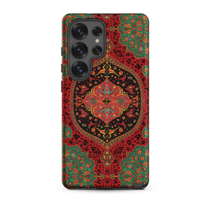 La Decoration Arabe 40 & 41 - Emile Prisse D’avennes Samsung Case, Galaxy S25 Ultra / Matte, Smartphone Case Ornate Red Green Persian Rug