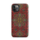 La Decoration Arabe 5 & 6 - Emile Prisse D’avennes Iphone Case, 11 Pro Max / Tough Phone, Red Patterned Phone Case