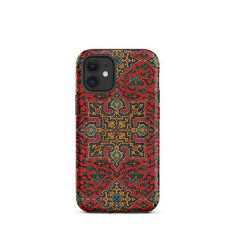 La Decoration Arabe 5 & 6 - Emile Prisse D’avennes Iphone Case, 12 Mini / Matte, Red Patterned Phone Case