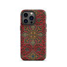 La Decoration Arabe 5 & 6 - Emile Prisse D’avennes Iphone Case, 13 Pro / Tough Phone, Red Patterned Phone Case