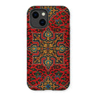 La Decoration Arabe 5 & 6 - Emile Prisse D’avennes Iphone Case, 14 / Matte, Ornate Phone Case Intricate Middle Eastern-inspired Pattern Red