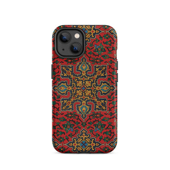 La Decoration Arabe 5 & 6 - Emile Prisse D’avennes Iphone Case, 14 / Matte, Red Patterned Phone Case