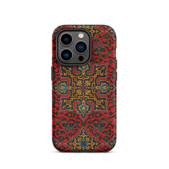 La Decoration Arabe 5 & 6 - Emile Prisse D’avennes Iphone Case, 14 Pro / Matte, Red Patterned Phone Case