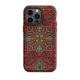 La Decoration Arabe 5 & 6 - Emile Prisse D’avennes Iphone Case, 14 Pro Max / Matte, Red Patterned Phone Case