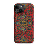 La Decoration Arabe 5 & 6 - Emile Prisse D’avennes Iphone Case 15 Plus / Matte Red Patterned Phone Plate, Arabian Artistry, Mobile Cases