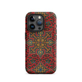 La Decoration Arabe 5 & 6 - Emile Prisse D’avennes Iphone Case, 15 Pro / Matte, Red Patterned Phone Case
