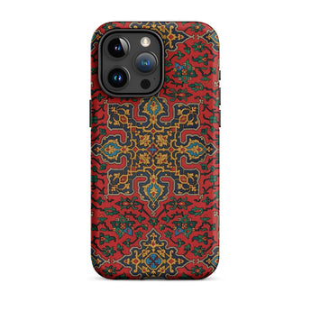 La Decoration Arabe 5 & 6 - Emile Prisse D’avennes Iphone Case, 15 Pro Max / Matte, Red Patterned Phone Case