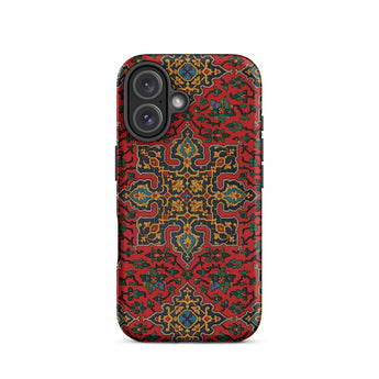 La Decoration Arabe 5 & 6 - Emile Prisse D’avennes Iphone Case, 16 / Matte, Red Patterned Phone Case