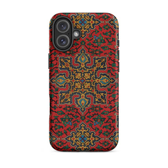 La Decoration Arabe 5 & 6 - Emile Prisse D’avennes Iphone Case, 16 Plus / Matte, Red Patterned Phone Case