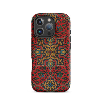 La Decoration Arabe 5 & 6 - Emile Prisse D’avennes Iphone Case, 16 Pro / Matte, Red Patterned Phone Case