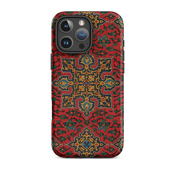 La Decoration Arabe 5 & 6 - Emile Prisse D’avennes Iphone Case 16 Pro Max / Matte Red Patterned Phone Case Decoration Arabe Plate, Arabian