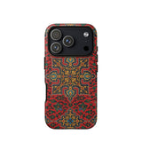 La Decoration Arabe 5 & 6 - Emile Prisse D’avennes Iphone Case 17 Pro / Matte Red Gold Patterned Phone Three Camera Cutouts Plate, Arabian