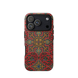 La Decoration Arabe 5 & 6 - Emile Prisse D’avennes Iphone Case 17 Pro / Matte Red Gold Patterned Phone Case Three Camera Cutouts Decoration