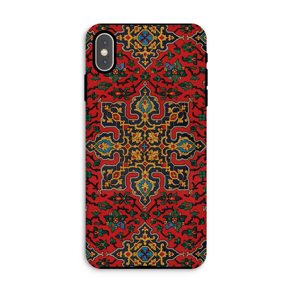 La Decoration Arabe 5 & 6 - Emile Prisse D’avennes Iphone Case, Xs Max / Tough Phone, Ornate Phone Case Vibrant Red Gold Middle