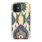 La Decoration Arabe 51 - Emile Prisse D’avennes Art Iphone Case, 12 / Matte, Decorative Phone Case Colorful Floral Leaf Pattern Blue