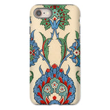 La Decoration Arabe 51 - Emile Prisse D’avennes Art Iphone Case, 8 / Matte, Decorative Phone Case Colorful Floral Botanical Pattern Blue