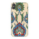 La Decoration Arabe 51 - Emile Prisse D’avennes Art Iphone Case, x / Matte, Decorative Phone Case Colorful Floral Peacock-inspired Pattern