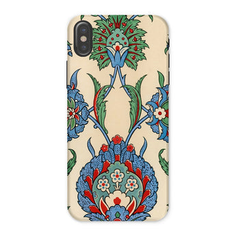 La Decoration Arabe 51 - Emile Prisse D’avennes Art Iphone Case, x / Matte, Decorative Phone Case Colorful Floral Peacock-inspired Pattern