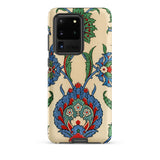 La Decoration Arabe 51 - Emile Prisse D’avennes Art Phone Case Samsung Galaxy S20 Ultra / Matte Beige Phone Case Adorned Intricate Blue