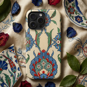 La Decoration Arabe 51 - Emile Prisse D’avennes Art Phone Case Cream-colored Phone Case Adorned Intricate Blue Red Green émile Prisse