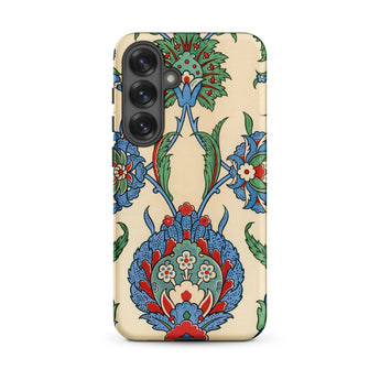 La Decoration Arabe 51 - Emile Prisse D’avennes Art Phone Case Samsung Galaxy S25 Plus / Matte Beige Phone Case Adorned Intricate Blue