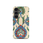 La Decoration Arabe 51 Emile Prisse D’avennes Art Samsung Case, Galaxy S24 / Matte, Smartphone Case Colorful Floral Leaf Pattern Blue Red