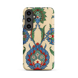 La Decoration Arabe 51 - Emile Prisse D’avennes Art Samsung Case, Galaxy S24 Plus / Matte, Phone Case Cream Background Intricate Floral