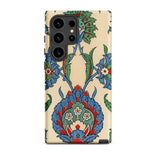 La Decoration Arabe 51 - Emile Prisse D’avennes Art Samsung Case, Galaxy S24 Ultra / Matte, Cream-colored Smartphone Case Blue Red Green