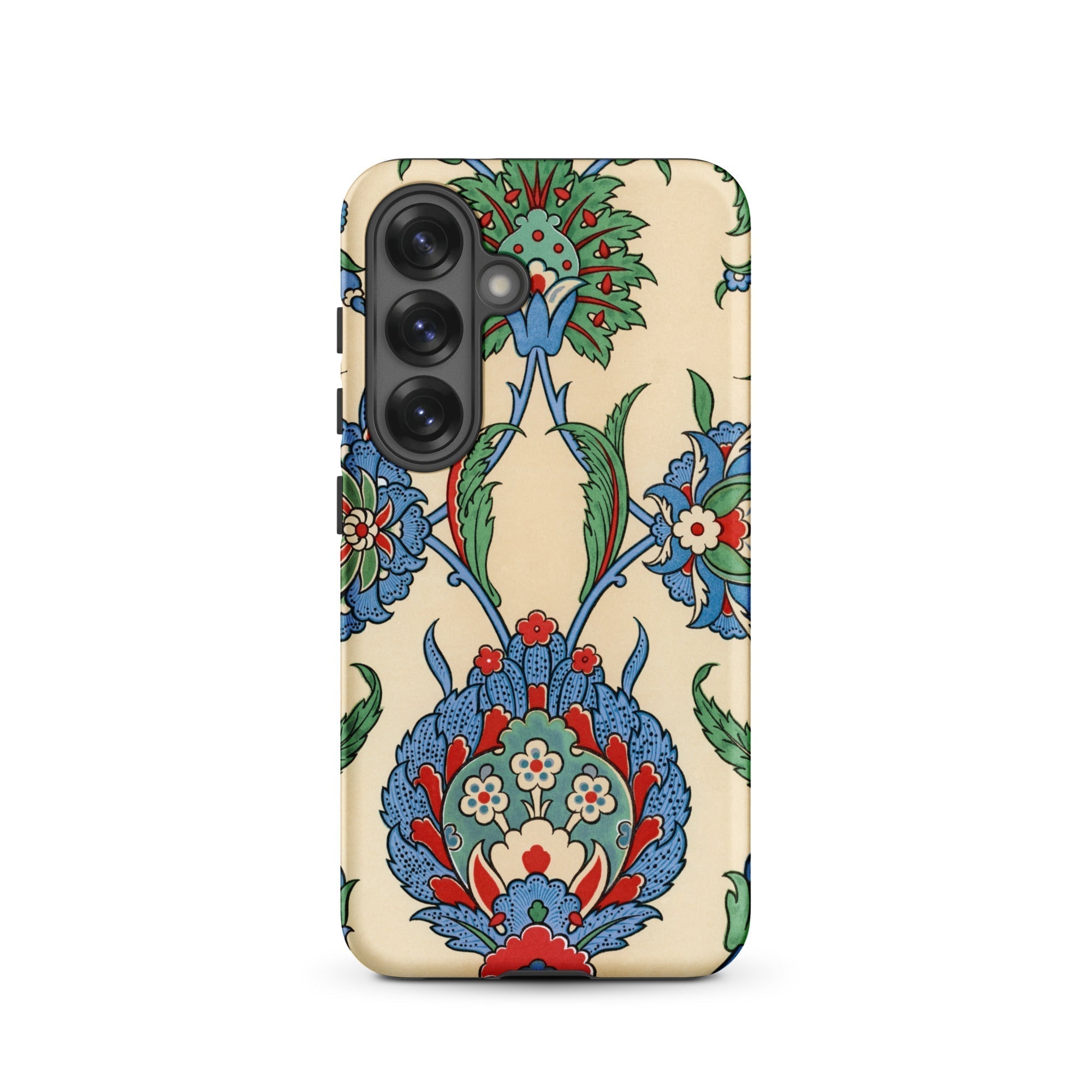 La Decoration Arabe 51 Emile Prisse D’avennes Art Samsung Case, Galaxy S25 / Matte, Smartphone Case Ornate Floral Design Blue Red Green