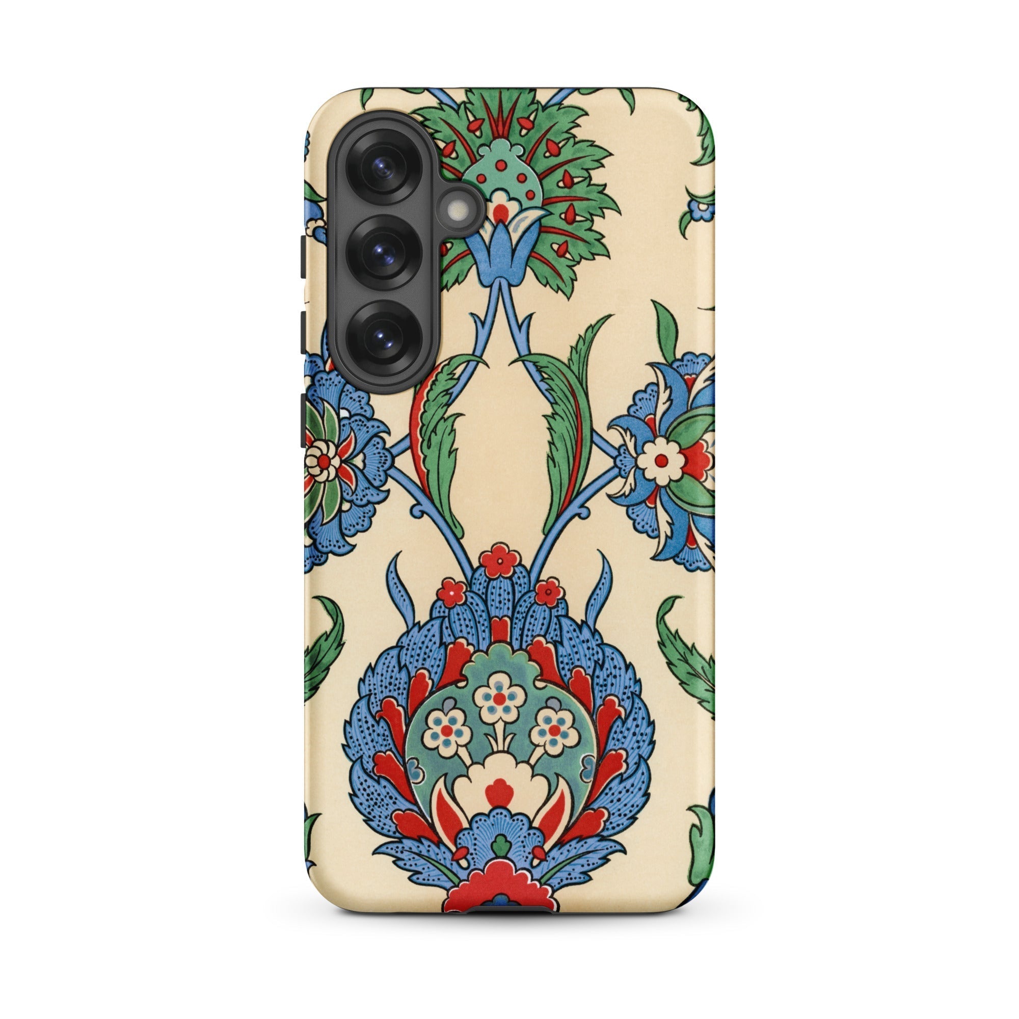 La Decoration Arabe 51 Emile Prisse D’avennes Art Samsung Case, Galaxy S25 Plus / Matte, Beige Phone Case Blue Red Green Floral Pattern