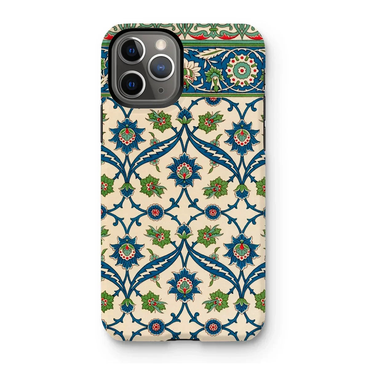 La Decoration Arabe 52 - Emile Prisse D’avennes Iphone Case, 11 Pro / Matte, Decorative Phone Case Intricate Floral Geometric Pattern Blue