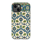 La Decoration Arabe 52 - Emile Prisse D’avennes Iphone Case, 13 / Matte, Decorative Phone Case Intricate Floral Geometric Pattern Blue