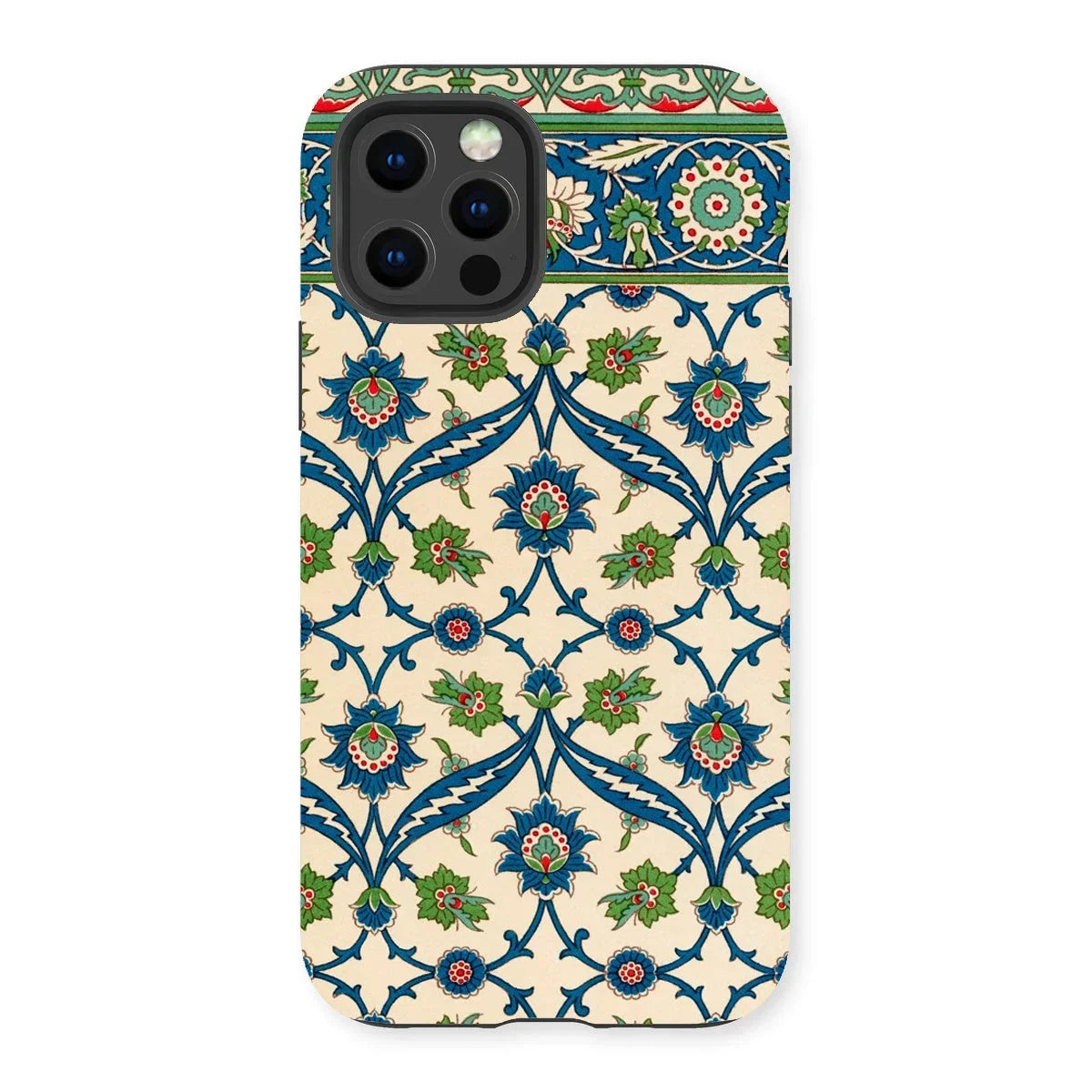 La Decoration Arabe 52 - Emile Prisse D’avennes Iphone Case, 13 Pro / Matte, Decorative Phone Case Intricate Floral Geometric Pattern Blue