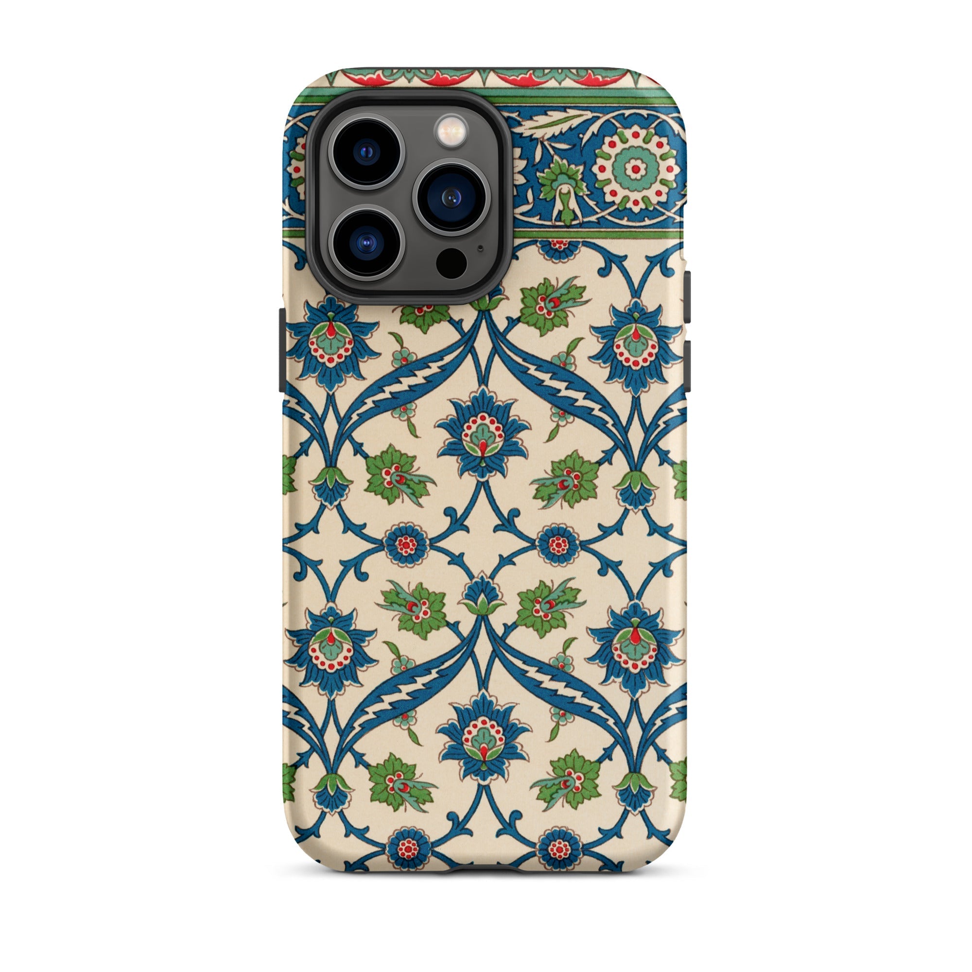 La Decoration Arabe 52 - Emile Prisse D’avennes Iphone Case, 14 Pro Max / Matte, Floral Patterned Phone Case