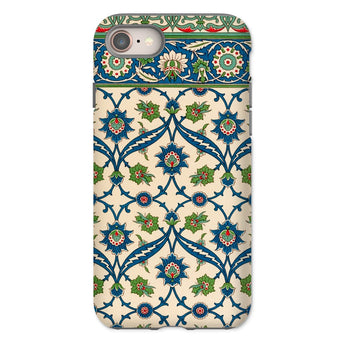 La Decoration Arabe 52 - Emile Prisse D’avennes Iphone Case, 8 / Matte, Decorative Phone Case Intricate Floral Geometric Pattern Blue