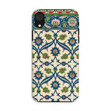 La Decoration Arabe 52 - Emile Prisse D’avennes Iphone Case, Xr / Matte, Decorative Phone Case Intricate Floral Geometric Pattern Blue