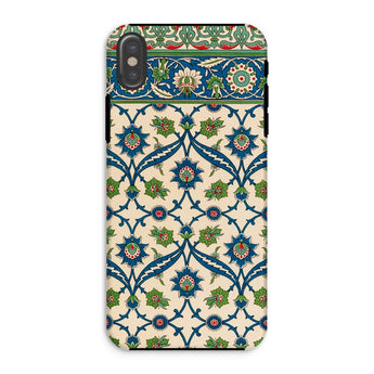 La Decoration Arabe 52 - Emile Prisse D’avennes Iphone Case, Xs / Matte, Decorative Phone Case Intricate Floral Geometric Pattern Blue
