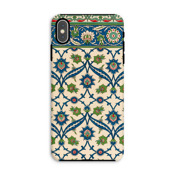 La Decoration Arabe 52 - Emile Prisse D’avennes Iphone Case, Xs Max / Matte, Decorative Phone Case Intricate Floral Geometric Pattern Blue